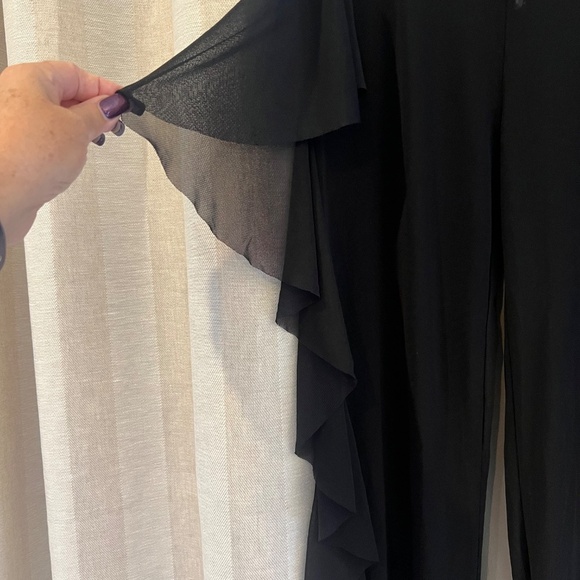 Women's Sheer Ruffle Beach Bottom Cover Up Pants, Size Medium - Picture 5 of 16